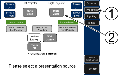 Crestron Projector Controls